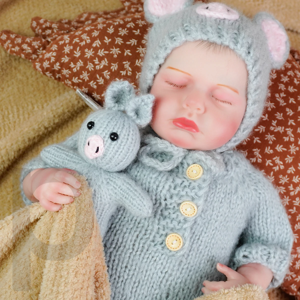 

Newborn Baby Doll, Young Child Newborn Doll Princess Girl Lifelike Soft Touch 3D Skin Art Doll Exquisite Gift Handmade Art Doll