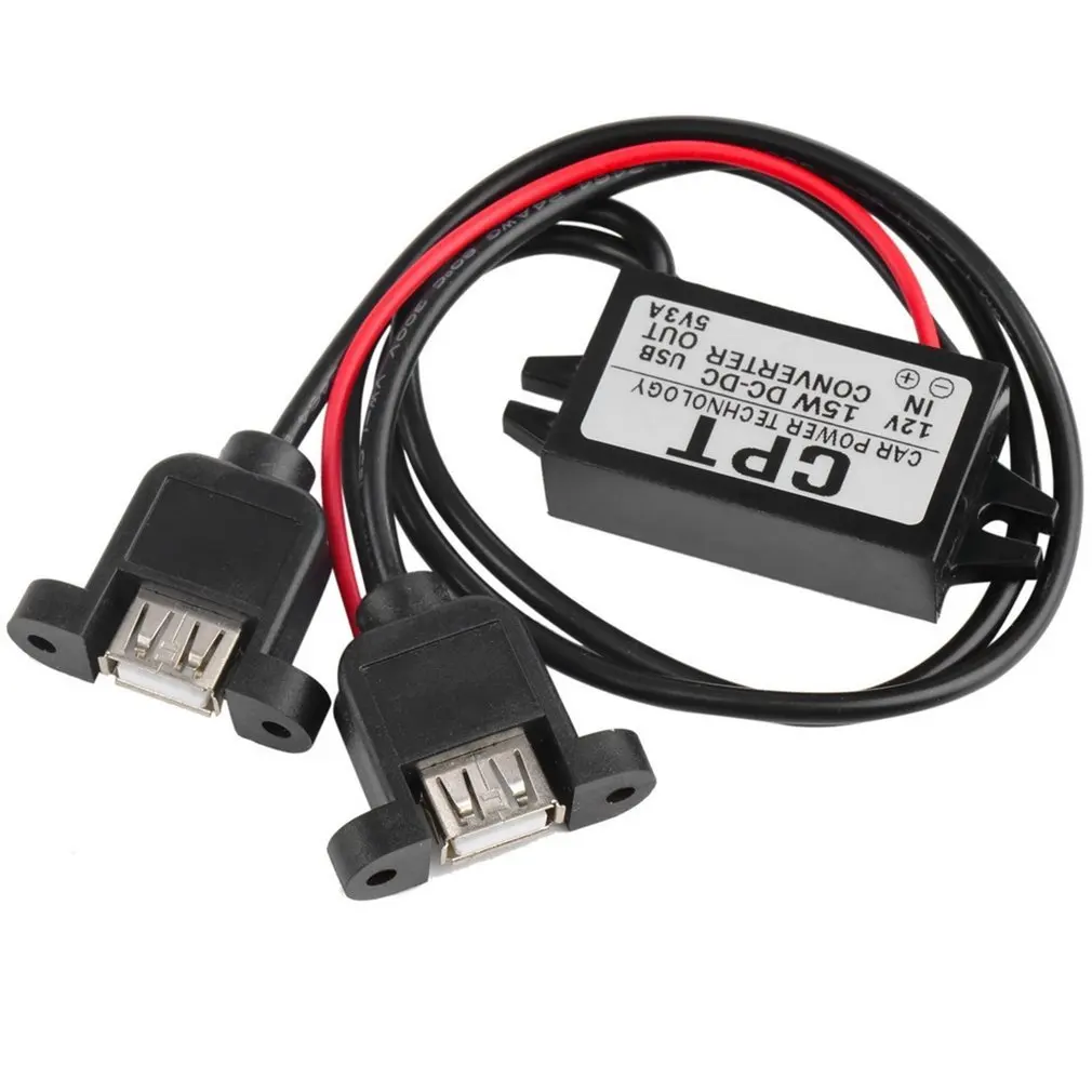 

Hot Car Power Technology Charger USB Adapter DC Converter Module Single Port 12V To 5V 3A 15W with Micro USB Cable Dropshipping