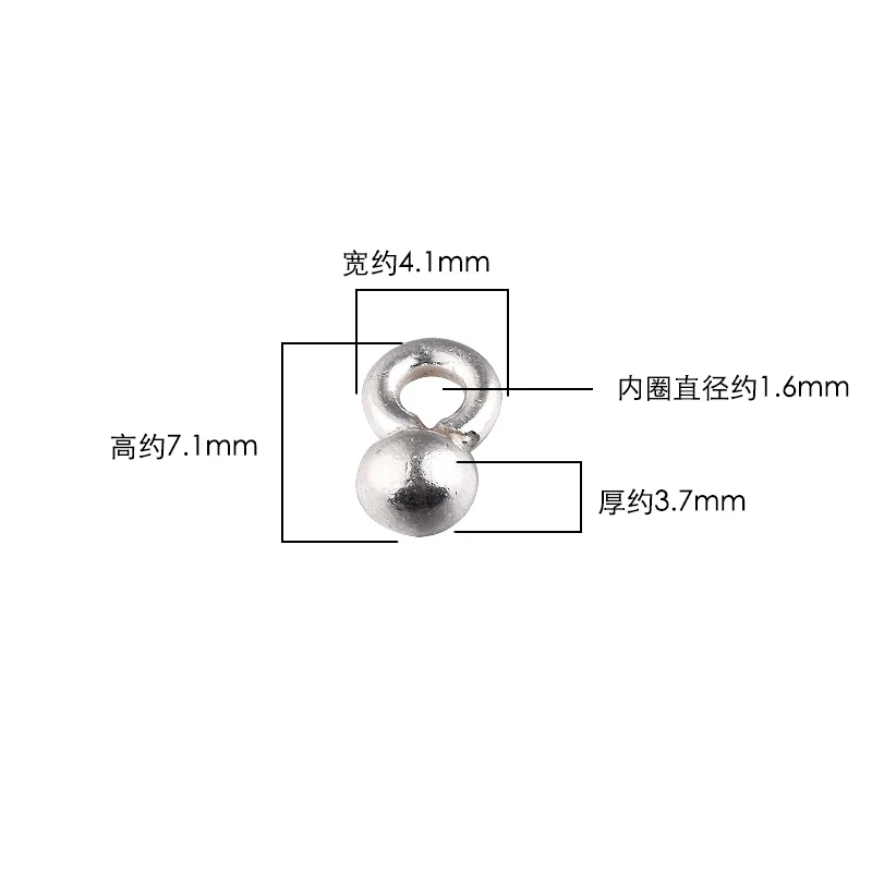 قلادة فول من الفضة النقية S925 إكسسوارات يدوية الصنع سوار فضي مع حبل منسوج من شيانغ ماي تايلاند #4