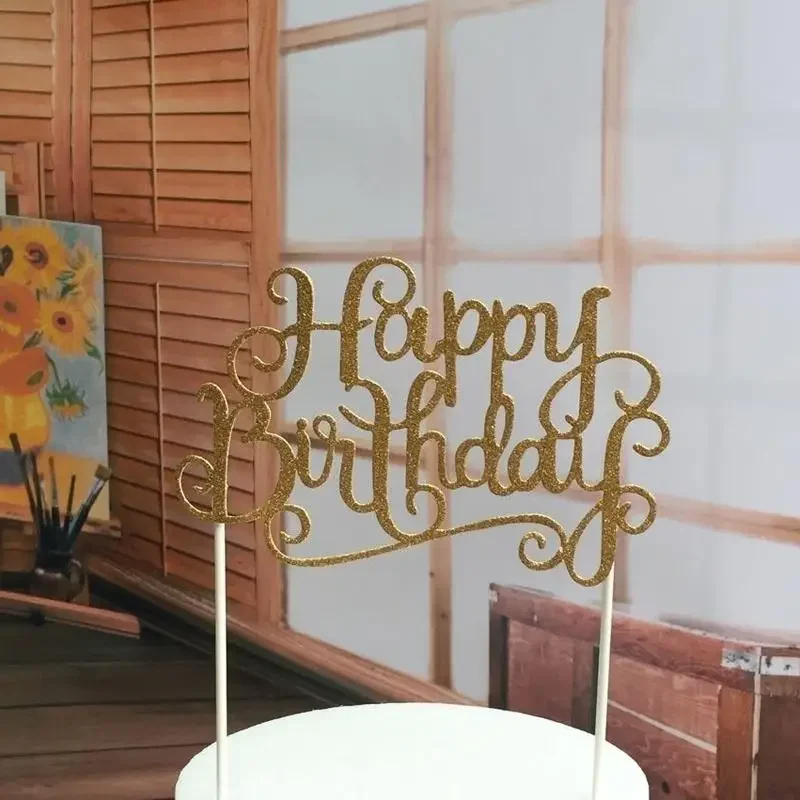 

Delicate Fashion Happy Birthday Party Cake Toppers Decoration for Kids Favors Baby