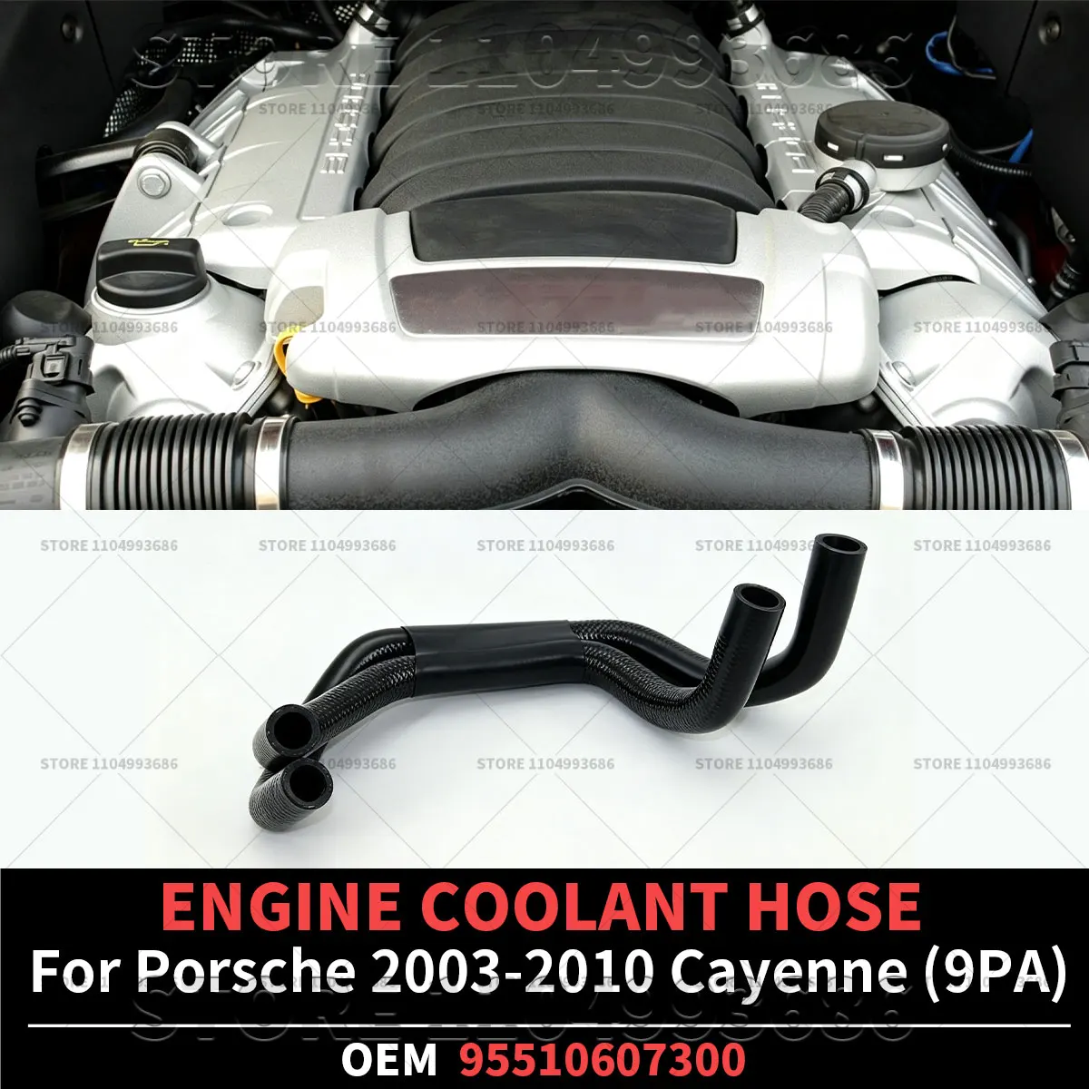 For Porsche 2003 2004 2005 2006 2007 2008 2009 Cayenne (9PA 957 955) Coolant Hose Car Accessories OEM 95510607300 95512207300