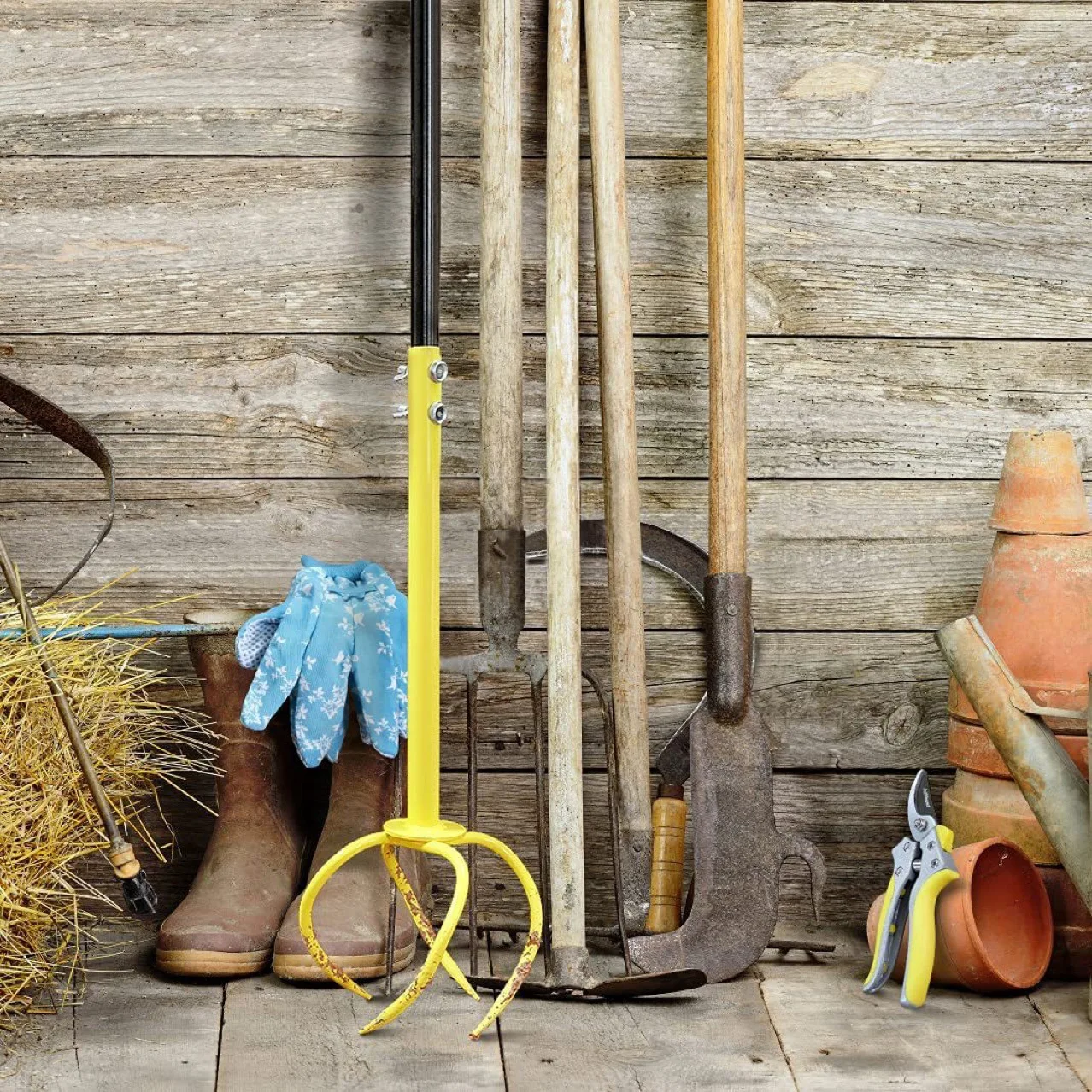 

Detachable High-quality Garden Soil Grabbers Grassland Oxygenation Pit Diggers and Garden Soil Loosening Hole Diggers