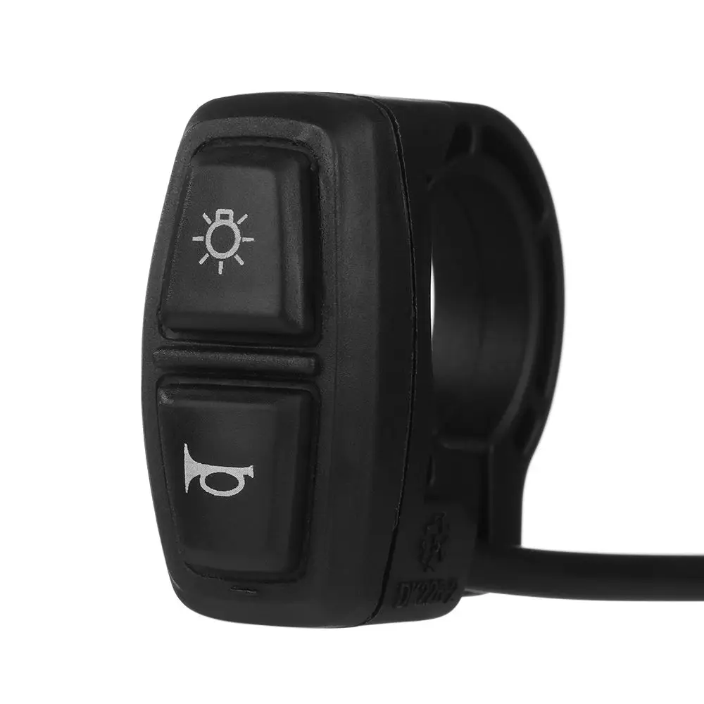 Interruptor de luz bicicleta elétrica, Ebike Lâmpada e Chifre Switch, Botão da motocicleta pode controlar Turn Signal Light, DK226, DK336