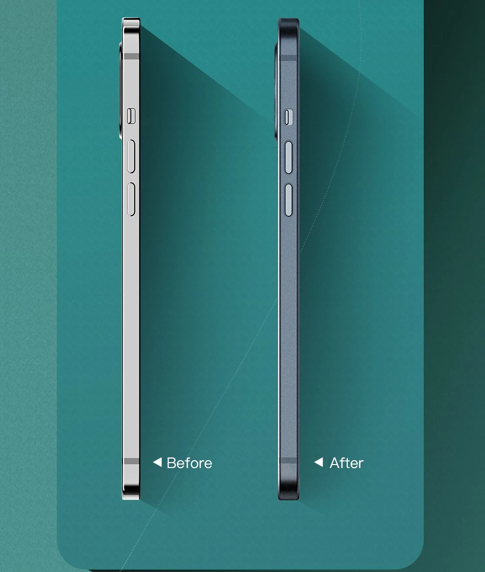 Durchscheinende, ultradünne, matte PC-Hülle für iPhone 11, 12, 13, 14, 15, 16 Pro Max 15 Plus, mattierte Handyhülle – Detail 5