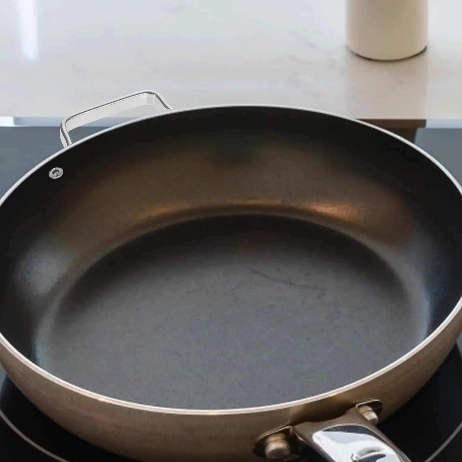 

1 set Pot Handle Accessories Stainless Steel Replacement Handles for Pans Silver Small Practical Cooking Side Pan Wok Boiler