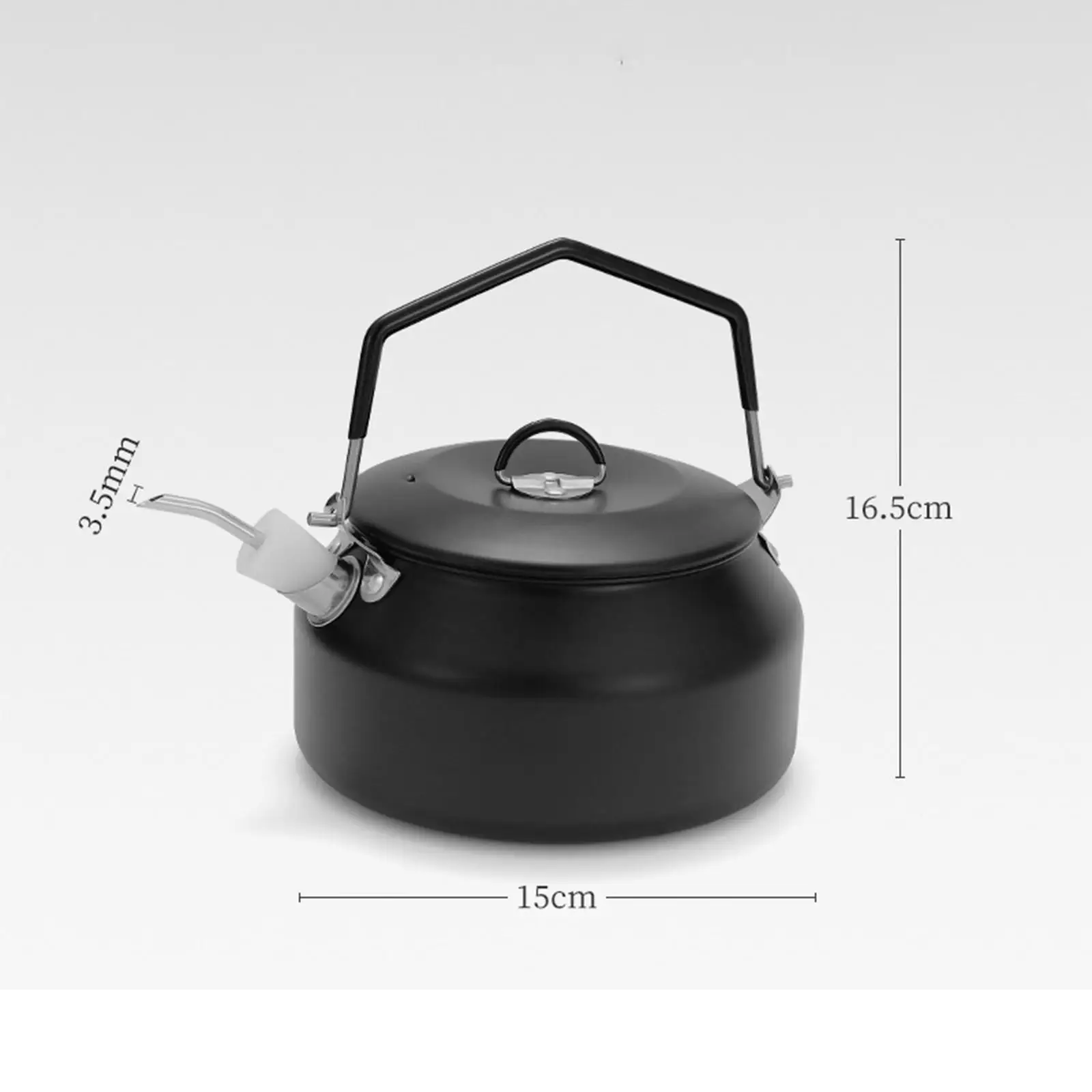 Camping Water Kettle Water Boiler Teapot Anti Scald and Lockable Handle Tea Pot for Camp Barbecue Hiking Outdoor Mountaineering