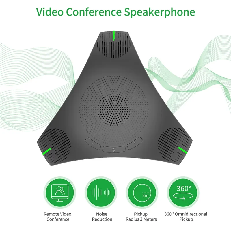 

A37T-USB Conference Microphone Noise Reduction/Echo Cancellation 360° Voice Pickup With Mute Key
