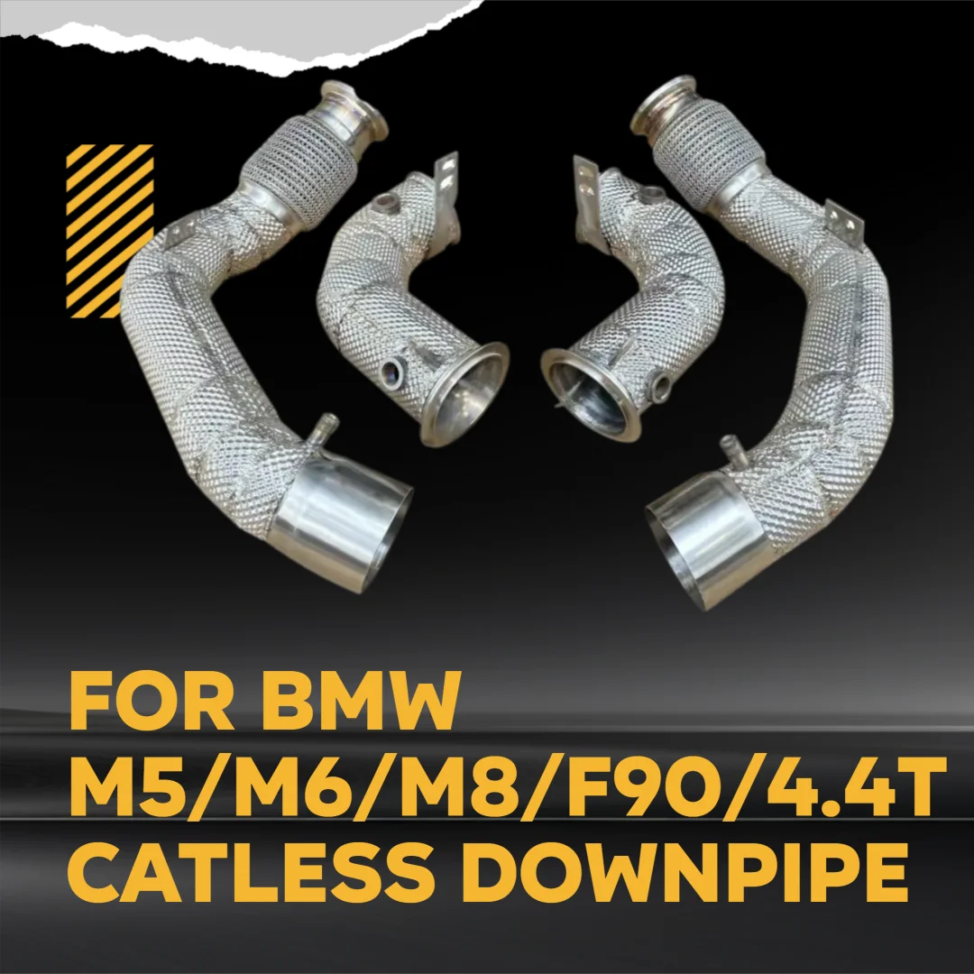 لسيارات BMW M5 M6 M8 Catless النازل F90 4.4 t V8 رأس عادم المحرك
