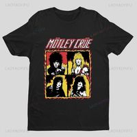 2024 Hot Sale-Motley-Crue- Rock Band '87 Tour Mens Short Sleeve T Shirt 80s Vintage Style Graphic Tees Women Clothing