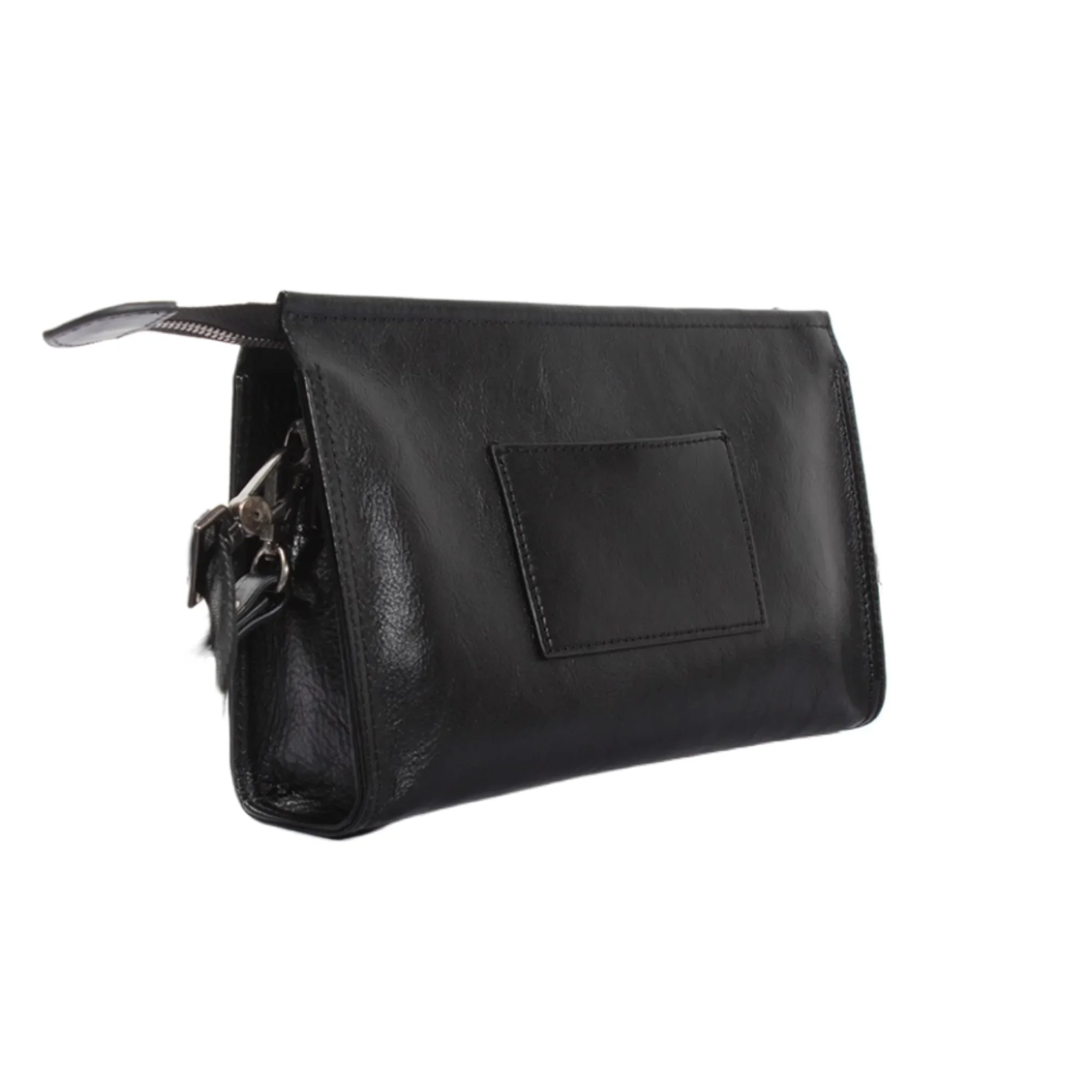New Men's Genuine Leather Clutch Bag Business Phone Pocket Card Holder Long Wallet for Men Commuter Small Shoulder Crossbody Bag
