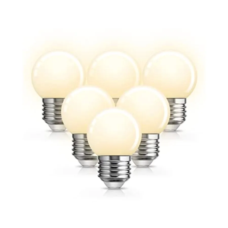 

G14 LED Low Watt Light Bulbs, 15W Equivalent Small Globe Light Bulbs, 1W Soft White 3000K Small Night Light Bulbs for String Li