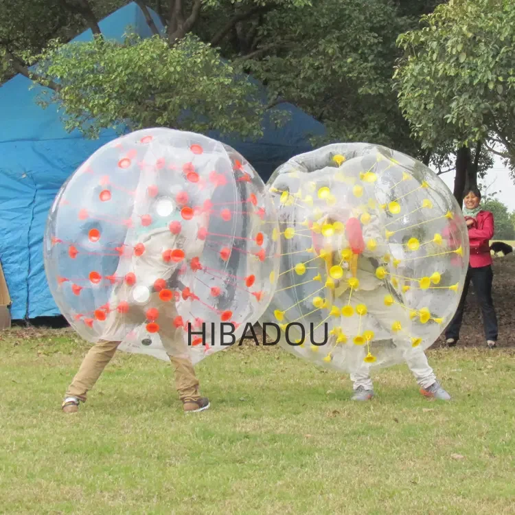 HIBADOU Aufblasbarer Bubble Soccer Zorb Ball 1,7m Stoßball 100% TPU-Material Aufblasbarer Bubble-Fußball für Erwachsene – Detail 5