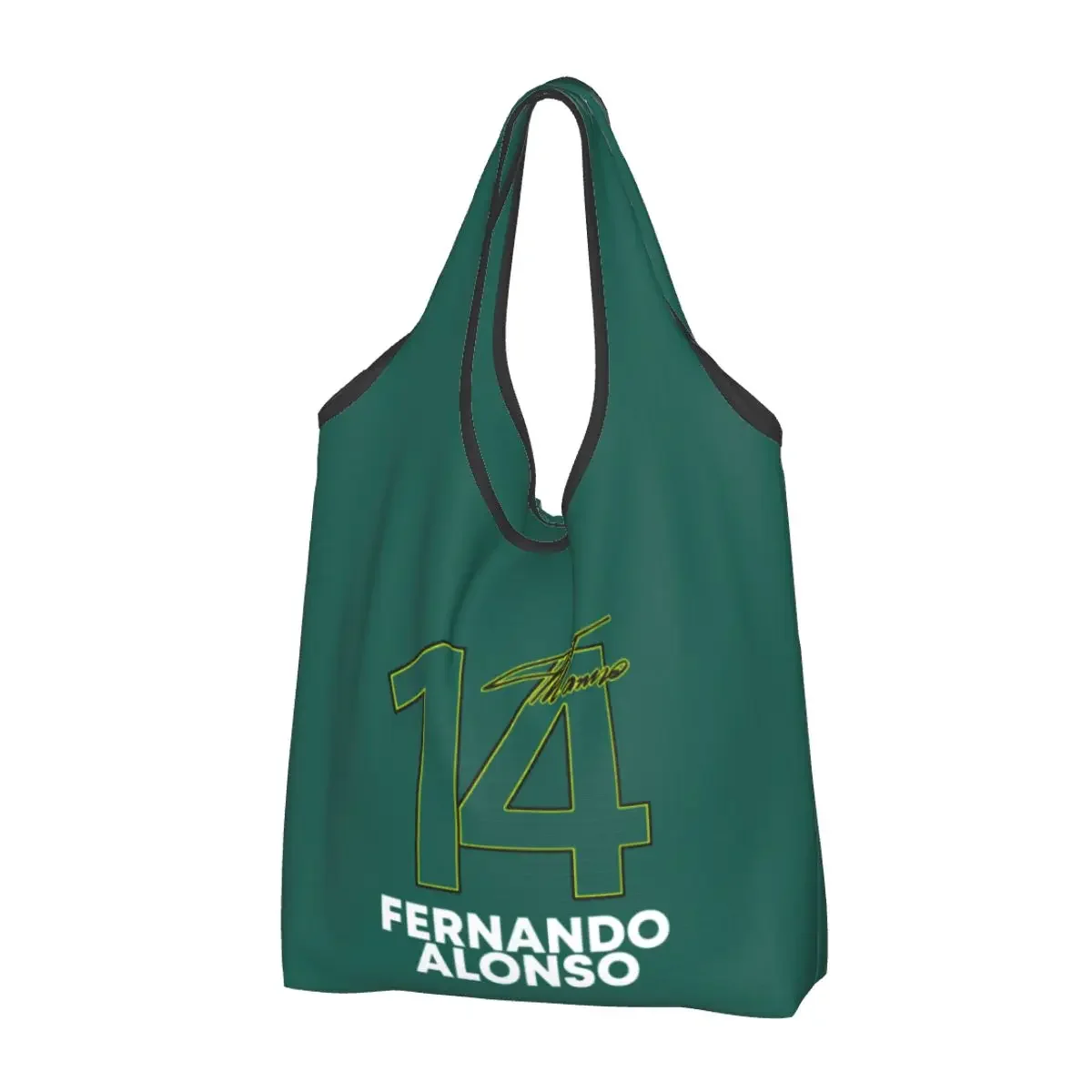 Alonso Motor Racing Groceries Shopping Bag Fashion Shopper Tote Shoulder Bag Large Capacity Portable Fernando Number 14 Handbag