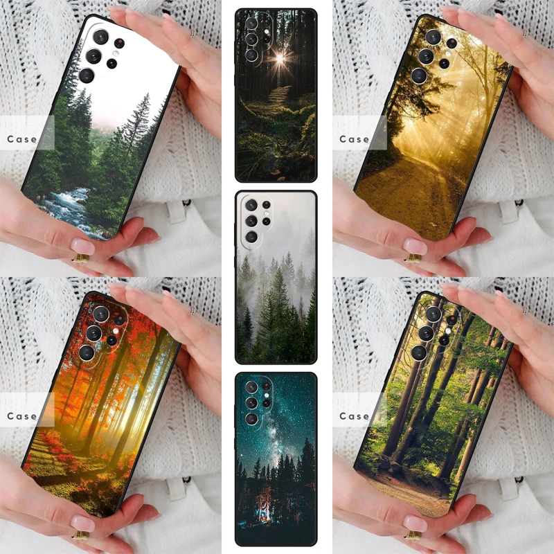 Beautiful Nature Forest Tree TPU Phone Case for Samsung Galaxy S26 S25 S24 S23 S22 S21 S20 Note10 Plus FE Ultra Cover