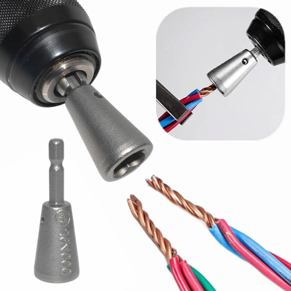 

Wire Twisting Tools Hexagonal Handle Quick Twisting Connector Electrical Cable Twister for Electrical Power Drill Drivers