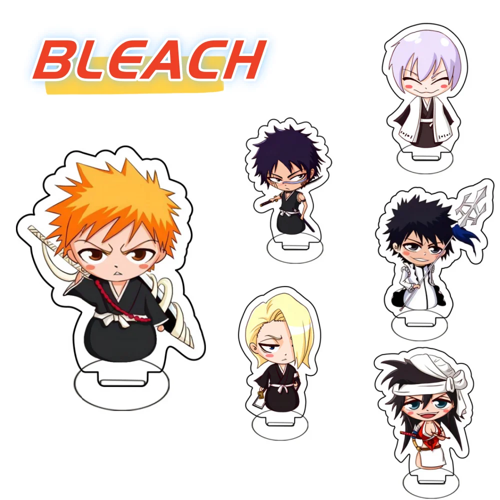 10cm Anime BLEACH Figure Character Standing Sign Kurosaki Ichigo Double-Sided Acrylic Stands Model Desk Decor Props Gift Collect