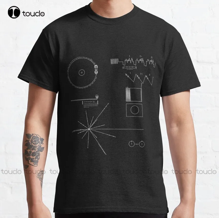 The Voyager Golden Record Classic T-Shirt Custom T Shirts For Men Custom Aldult Teen Unisex Digital Printing Tee Shirt Xs-5Xl