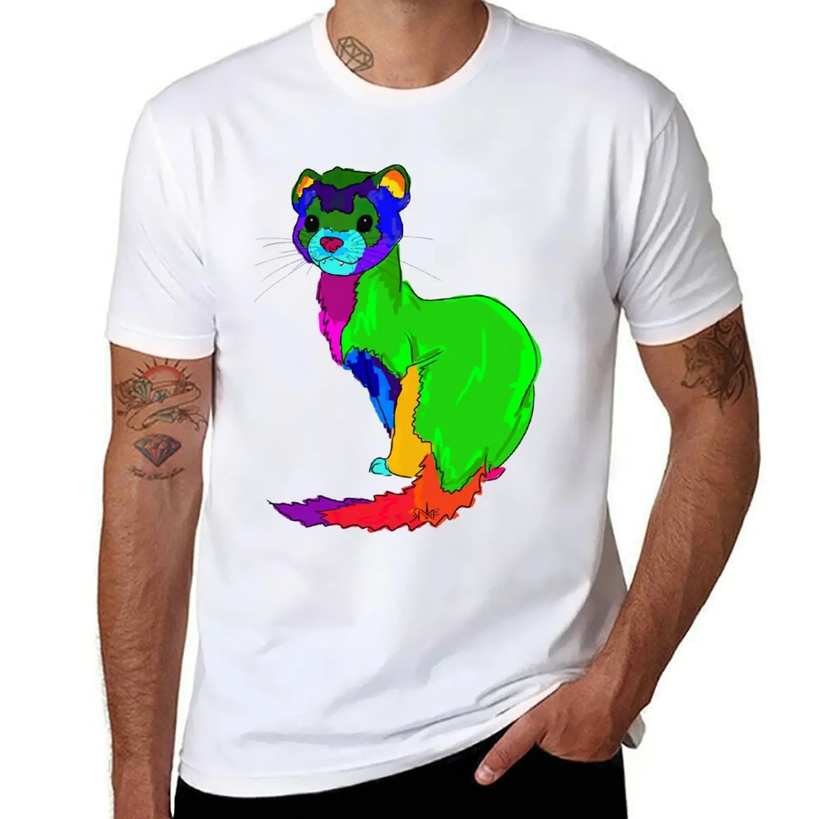 

prints with T-Shirt high Carpet Shark t man The Colourful t shirt t shirts shirts summer cotton quality