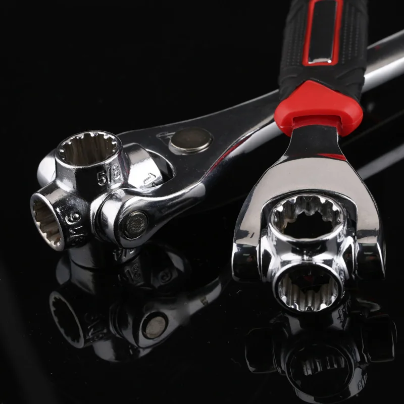 Tiger Wrench Tools Universal Wrench 52 In 1 Multifunctional Socket Wrench Set 8 In 1  360 Degree Rotation