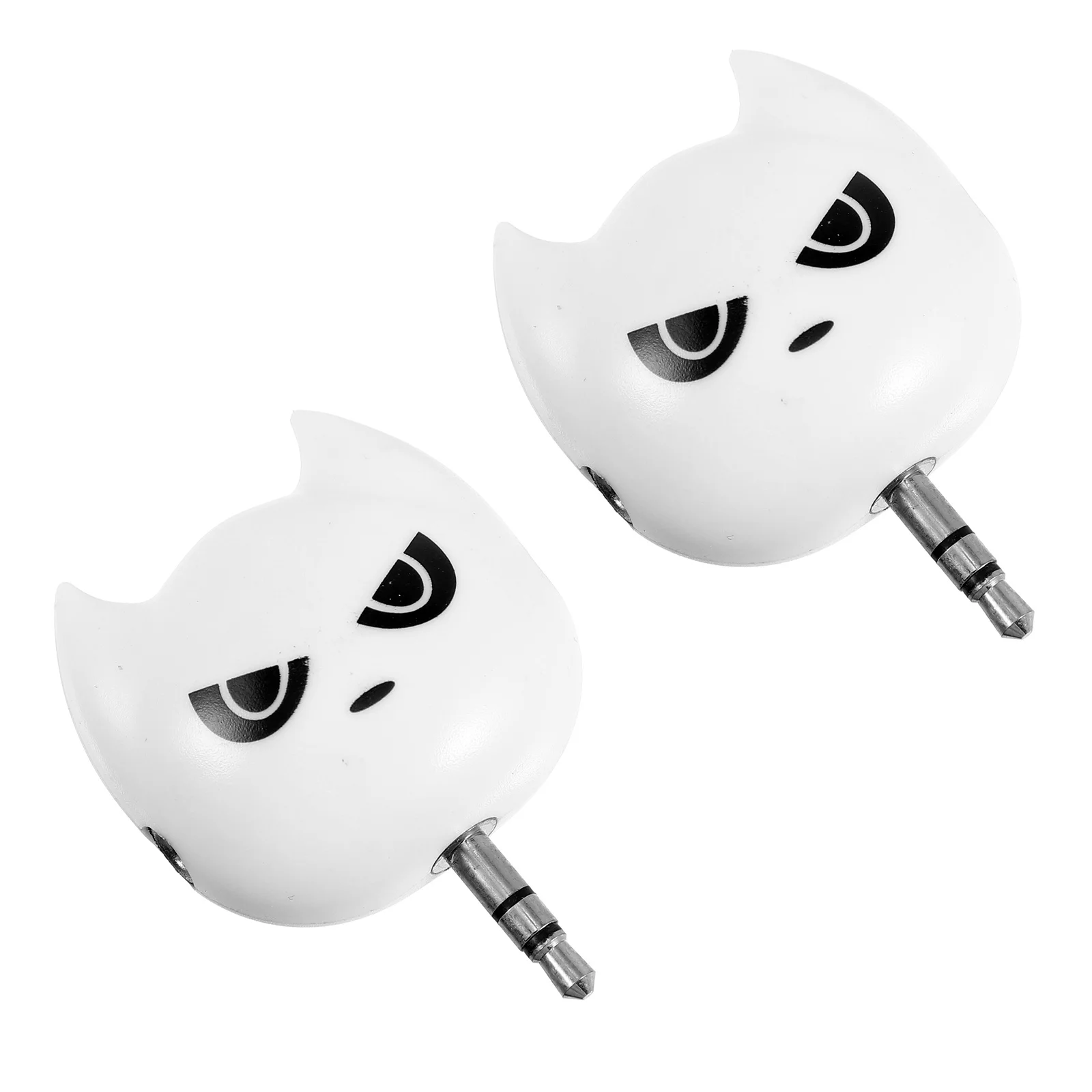 

2Pcs Headphone Splitter Cat Head Mini Audio Adapter Triple Output Portable Earphone Sharing 3.5mm Audio 3-Way Connector