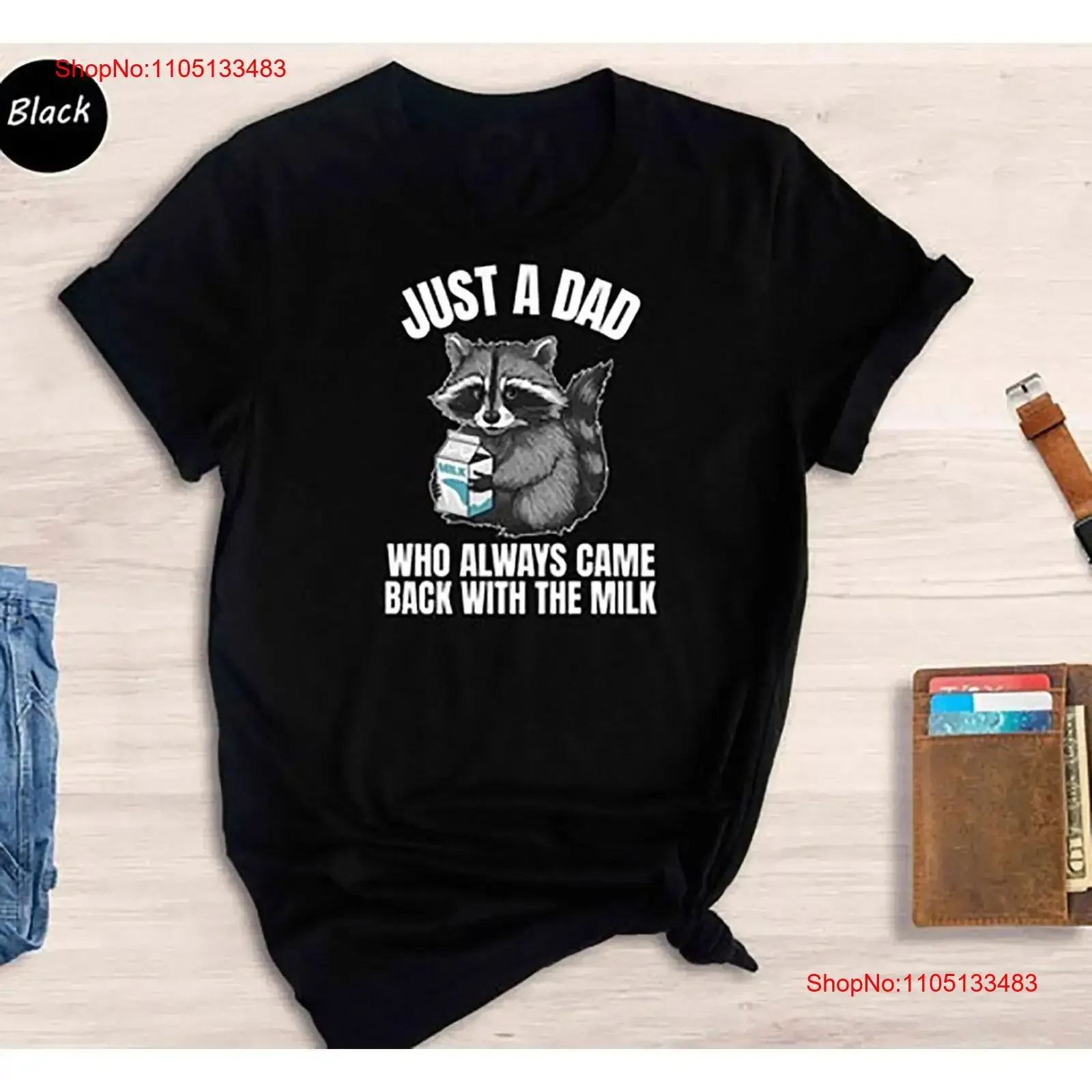 

Футболка Just A Dad Who Came Back With The Milk День отца Забавный винтажный стильный графический слегка топ для повседневной носки