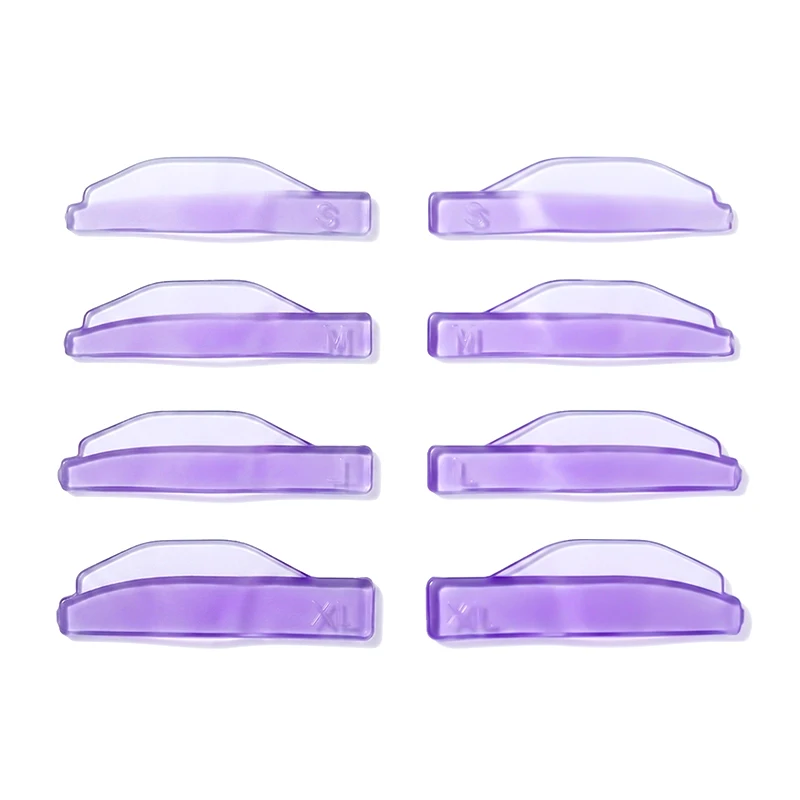 Crescent Silikon Wimpernlifting-Pads, Rosa, 4 Größen S/M/LXL, Wiederverwendbare Wimpernperm-Pads für Salon-Laminierung – Detail 3