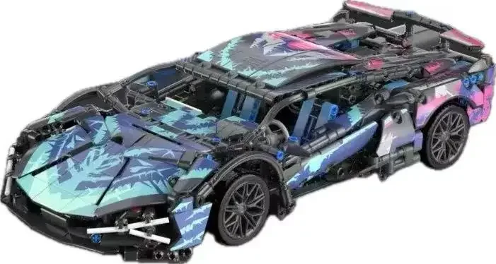 Compatible building block new sports car cyberpunk programming remote control sports car assembly model toy boy gift image 4