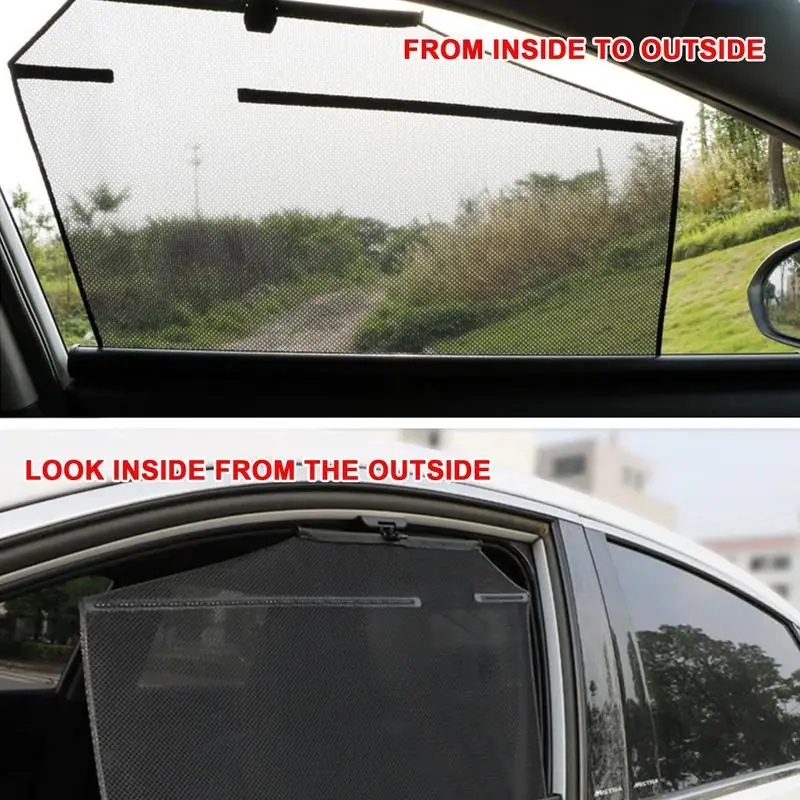 Side Automotive Window Sunshades Retractable Car Sunshade Breathable Side Window Sun Shade Car Camping Accessories