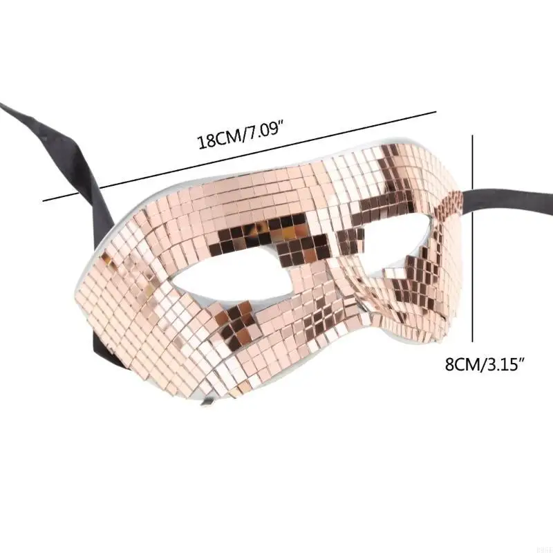 Masque mascarade B95F, couverture faciale Cosplay à paillettes pour femmes, couvre-yeux Sexy pour Halloween