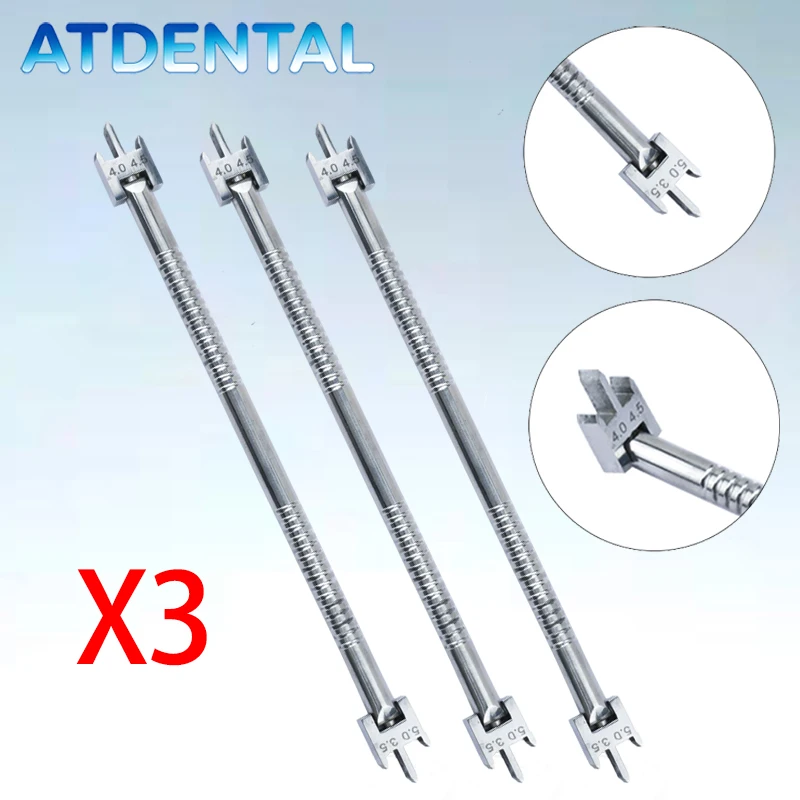 

Набор из 3-х ортодонтических позиционеров для брекетов: измеритель-локатор из нержавеющей стали с двойной шкалой