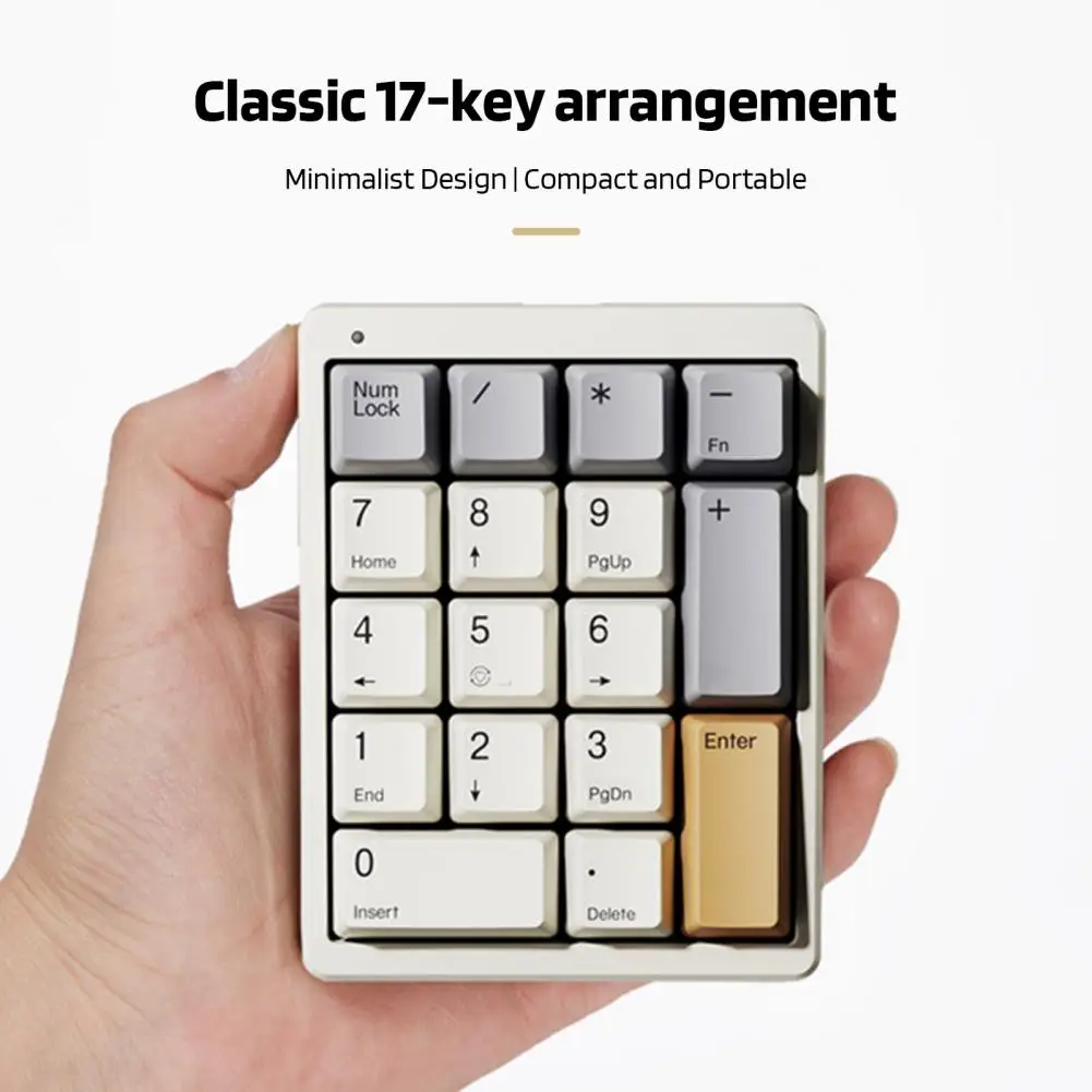 Computer Keyboard Usb Wired Mechanical Number Pad 17-key Numeric Keypad Mini Desktop Numpad for Laptop Pc Accessories