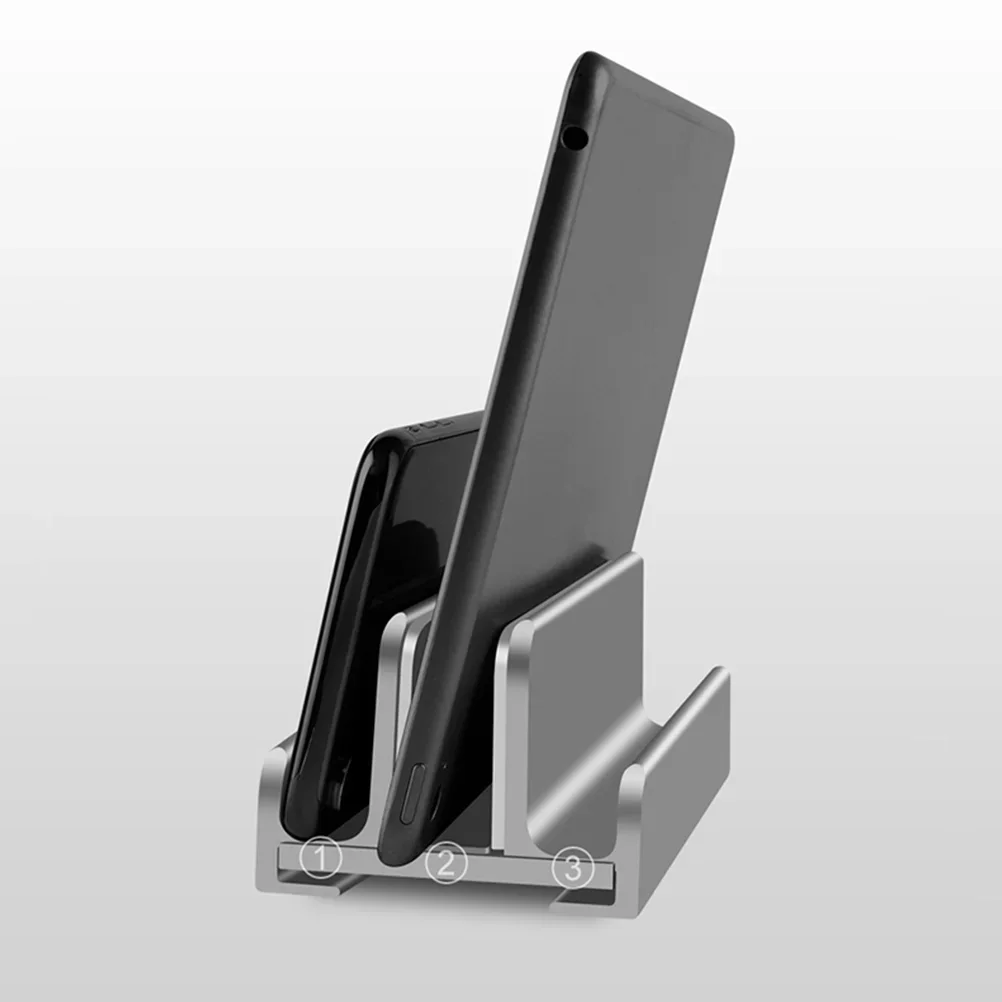 قابل للتعديل مسدس وجع حامل الكمبيوتر المحمول حامل ثلاثة فتحات سبائك الألومنيوم سيليكون رف الكمبيوتر المحمول دعم الهاتف اللوحي #5