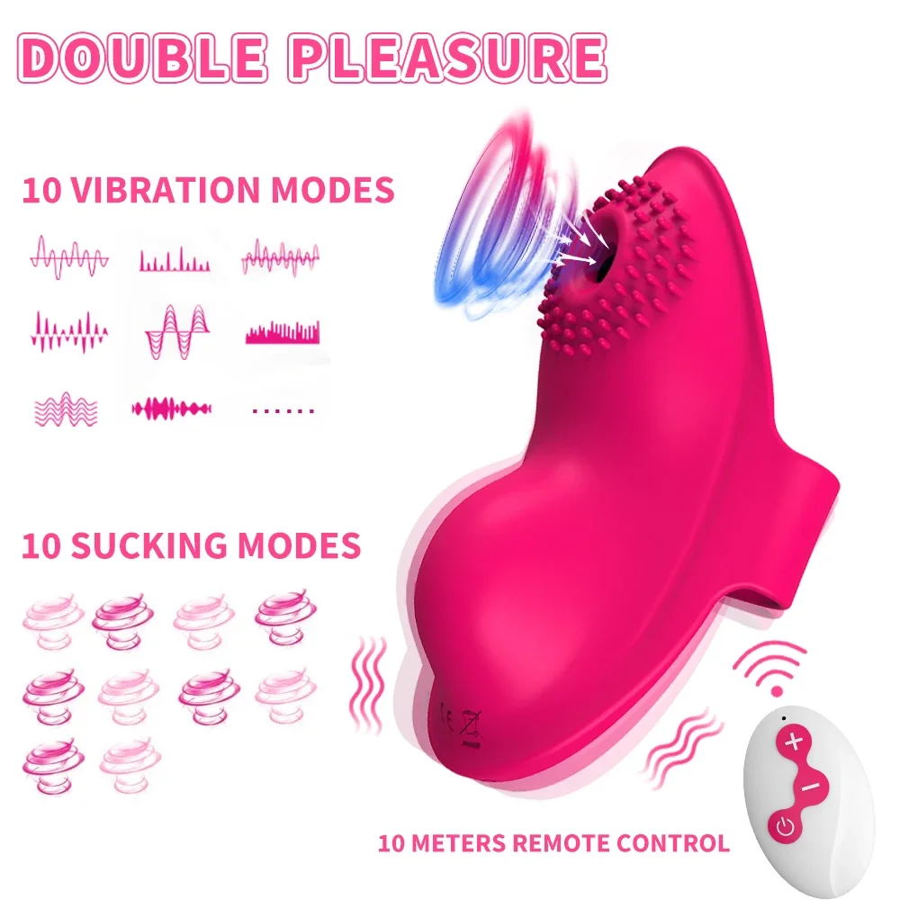 Vibrador de sucção para mulheres, estimulador do clitóris, otário invisível, massageador vaginal, masturbador, brinquedo do sexo oral, 10 modos