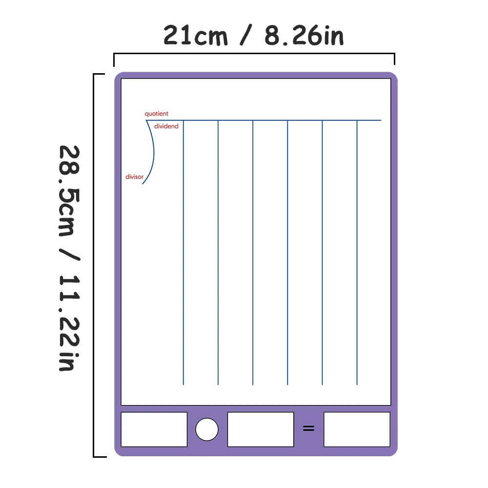 Multiplication and Division Chart, Double-Sided Dry Erase Board, Montessori Mathematical Training Board Students Teaching Aids