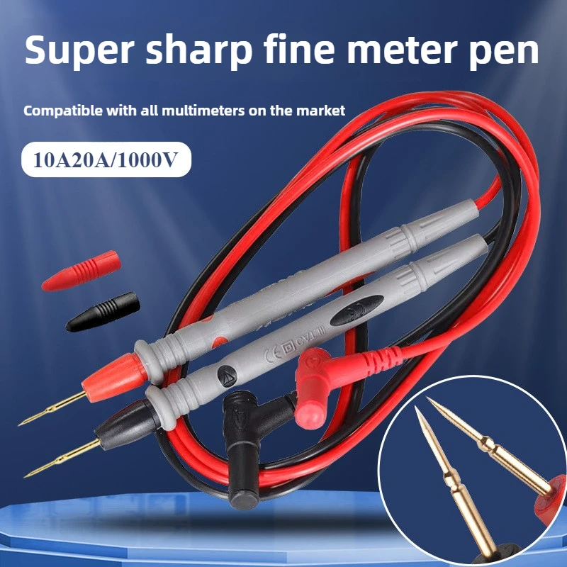 20A 1000V Probe Test Leads Pin for Digital Multimeter Needle Tip Multi Meter Tester Lead Probe Wire Pen Cable