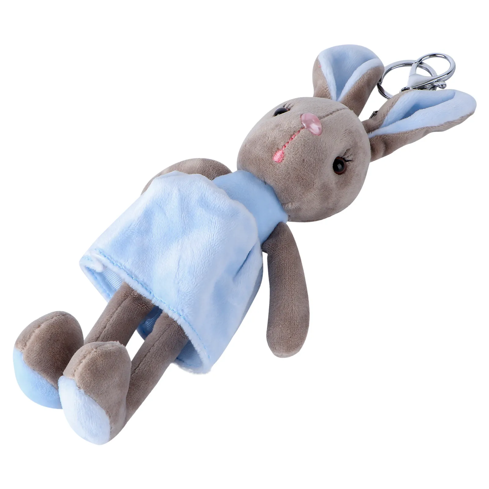 

1Pcs Rabbit Keychain Soft Material Colorful Lovely Design Bag Car Keychain Decorative Pendant Decorative Key Chain