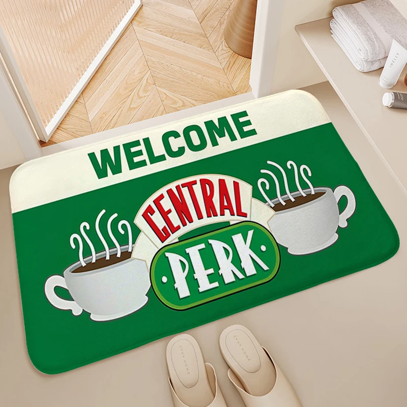 Non-slip Mat Central Perk Bathroom Carpet for Bedroom Washable Non-slip Kitchen Rug Aesthetic House Interior Entrance Mat