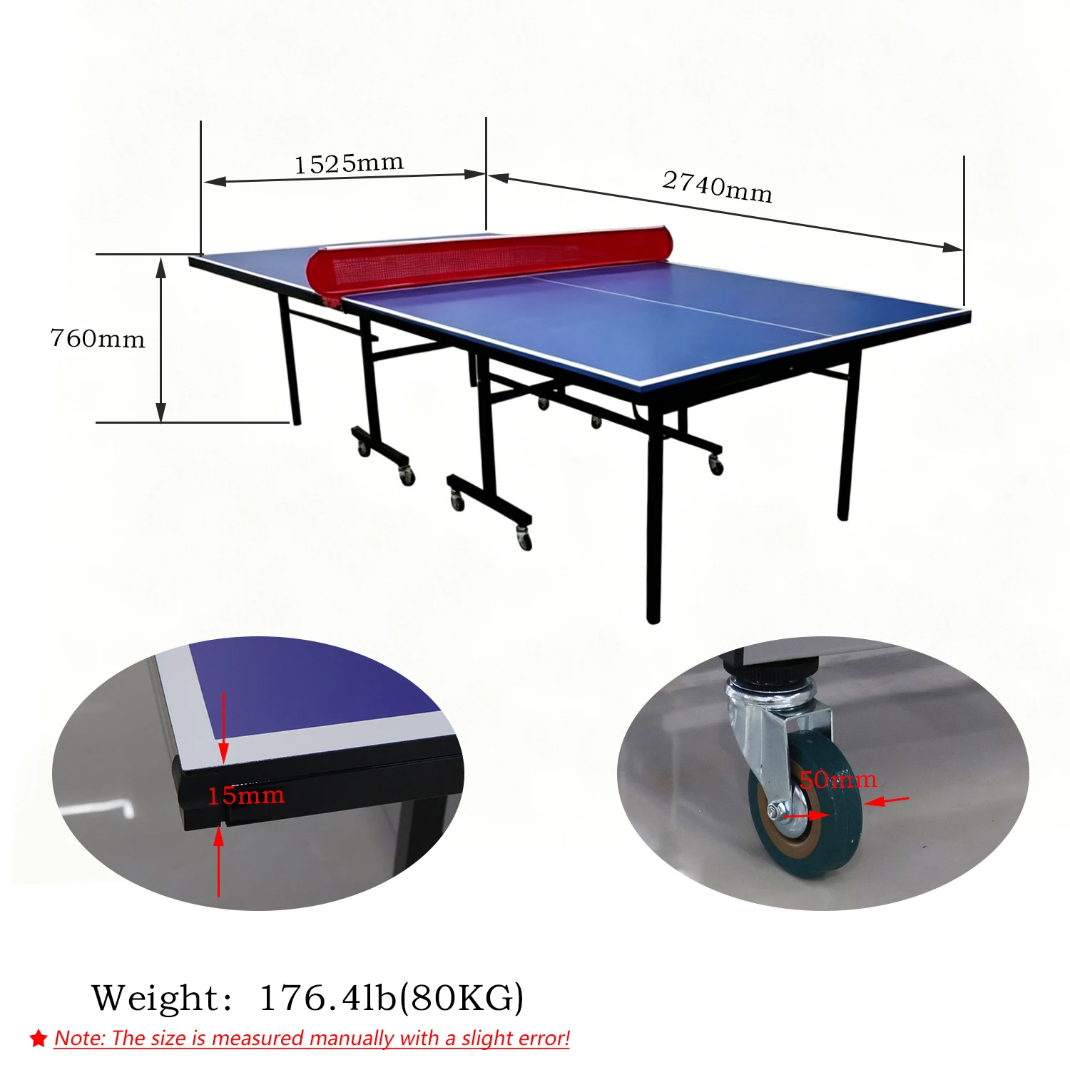 2027 Top Quality SMC Board Outdoor Ping Pong Table With Wheels Foldable Table Tennis Table for Outdoor Ping Pong Games