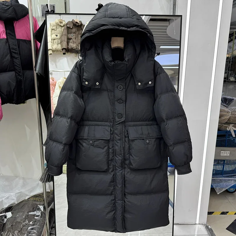 2025 Nieuwe Vrouwen Parker Witte Eendendons Warme Capuchon Dames Donsjack Mode Casual Hoge Kwaliteit Dikke Vrouwen Donsjack