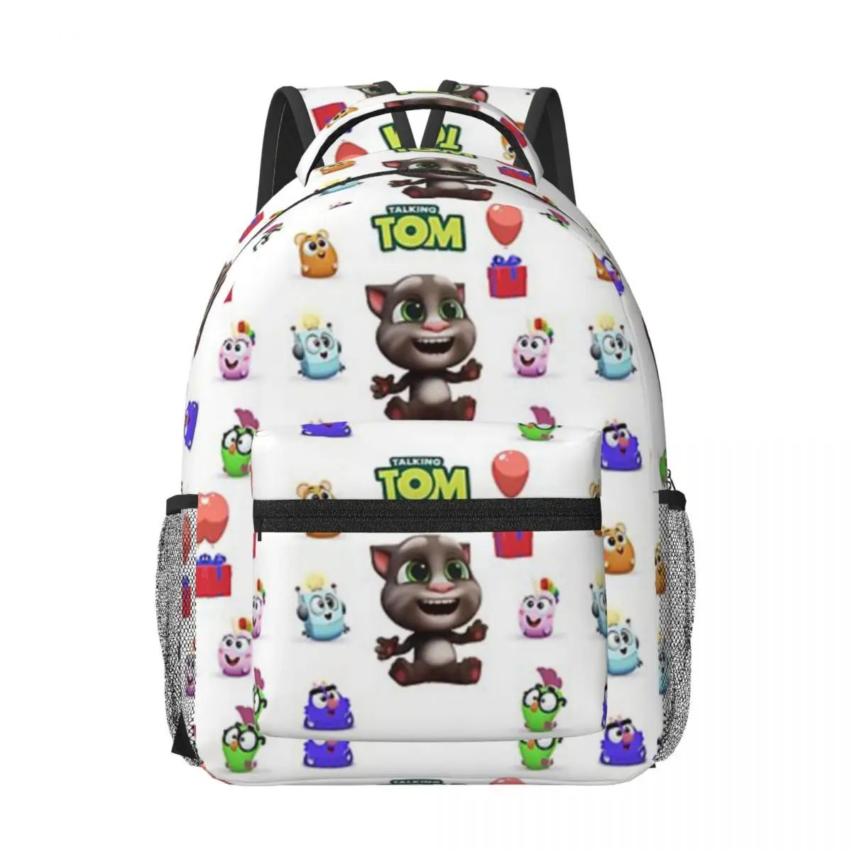 

Cute Talking Tom Baby And Friends For Girls Boys Large Capacity Student Backpack Lightweight waterproof Backpack 17in