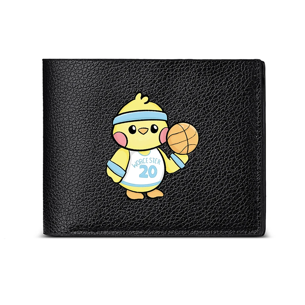 Cute Yellow Chick Basketball Player With Headband And Jersey Number Twenty On Black Wallet