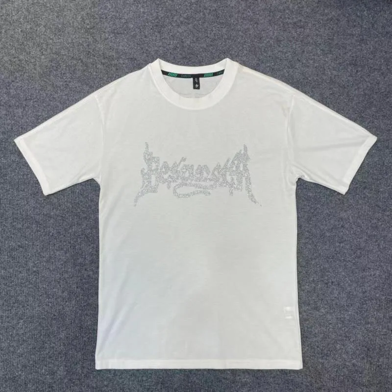 

Full Diamond Big Wings New Versatile Casual Slim Half Sleeves High Quality Shinyhand Some Fashion Round Neck Men's Short Sleeves