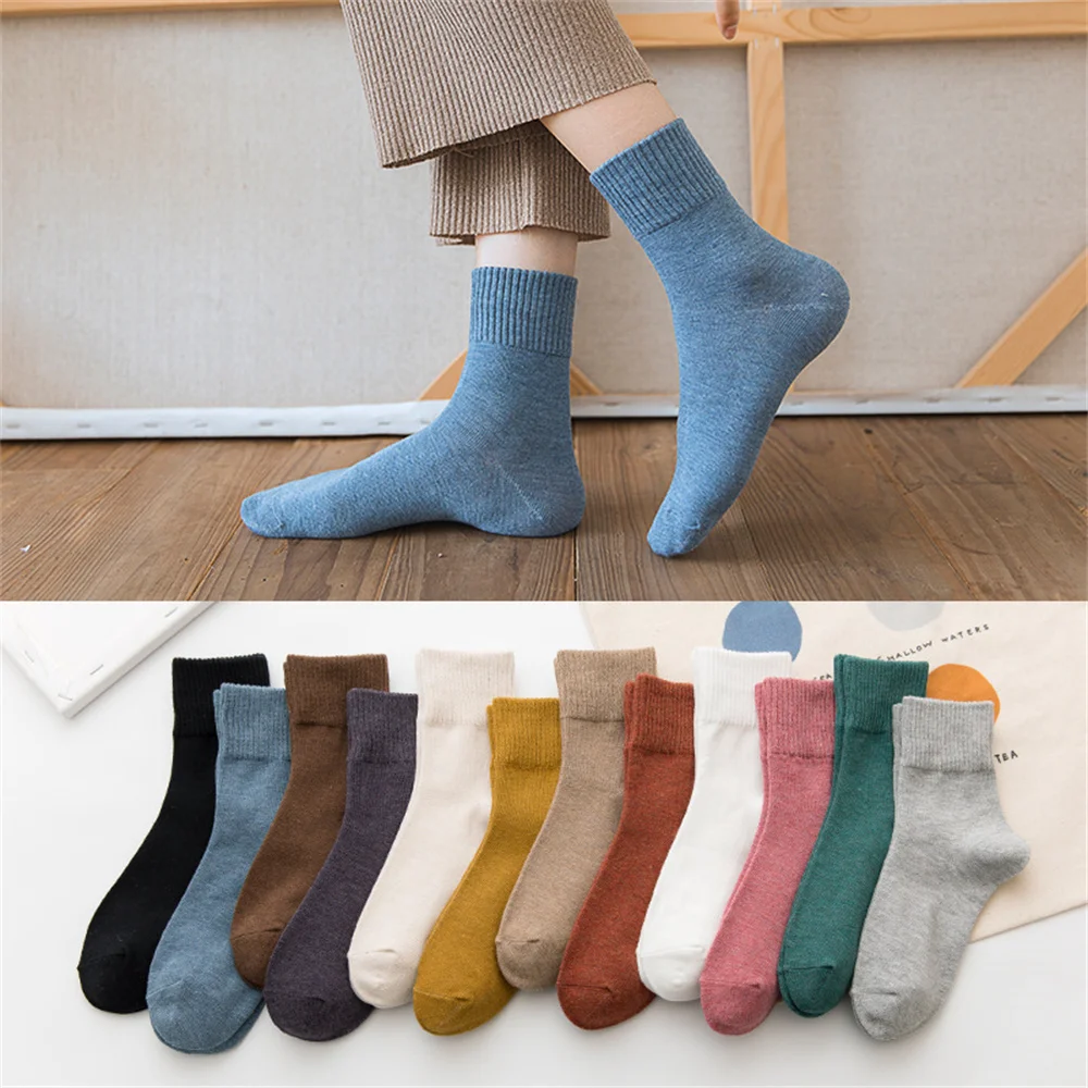 Chaussettes en laine épaissie pour hommes et femmes, chaussettes thermiques contre le froid, chaussettes mi-tube, confortables, douces, optiques, chaudes, hiver, haute qualité