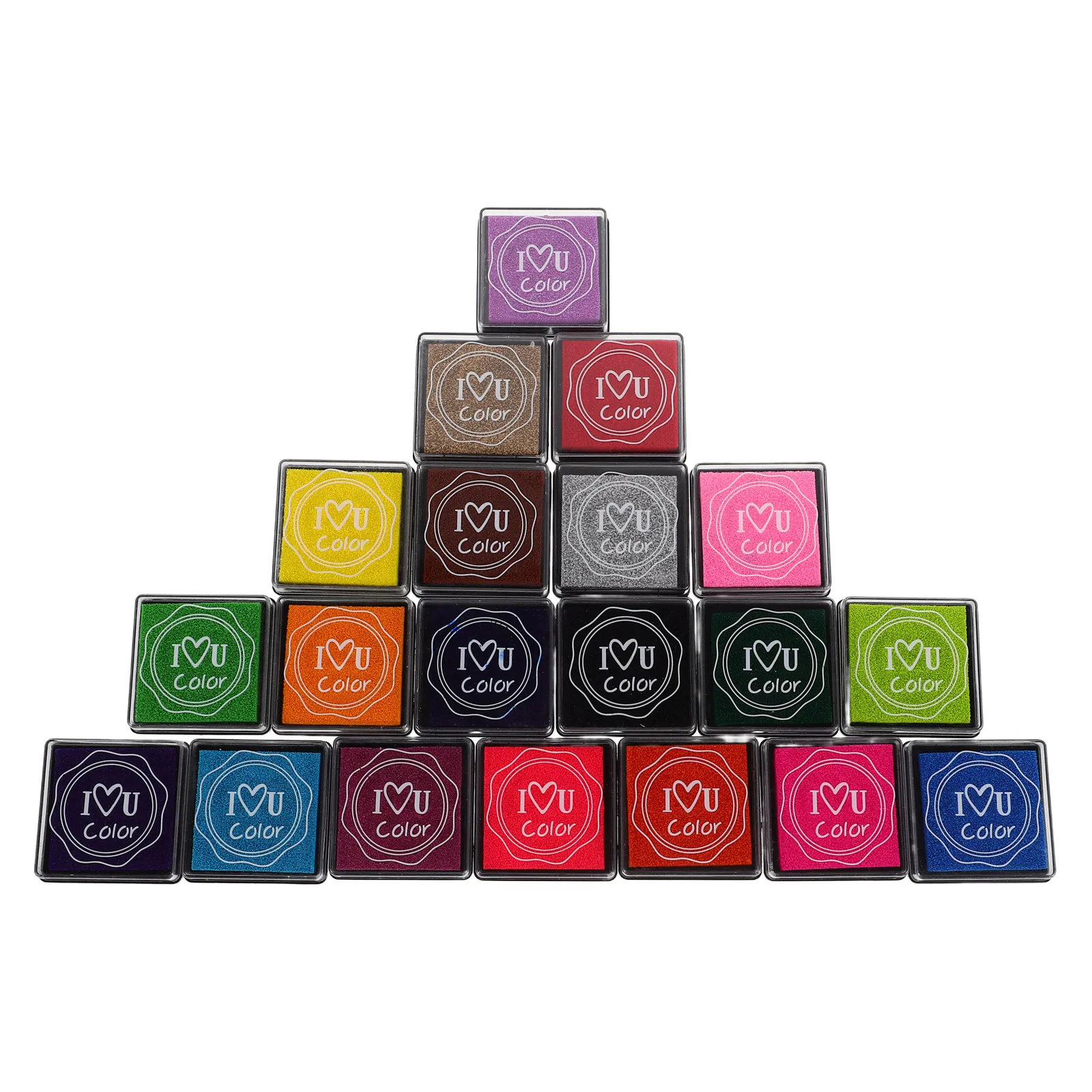 20Pcs Finger Painting Ink Pads Set Washable Safe Non-Toxic Vibrant Colors for Kids Creative Art Craft Stamp Pads Kindergarten