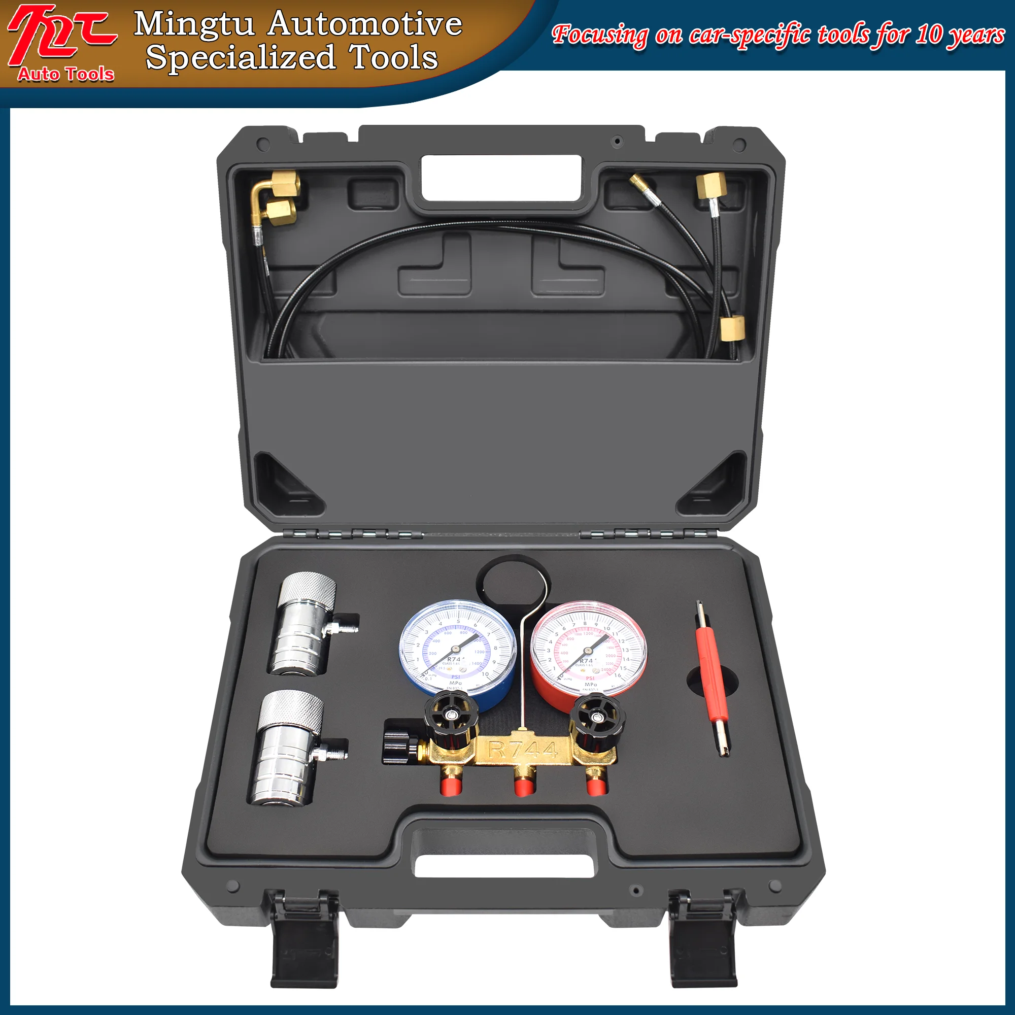 

Applicable to Mercedes-Maybach refrigerant hose fittings, high and low pressure refrigerant gauge fittings, Mercedes R744 fluori