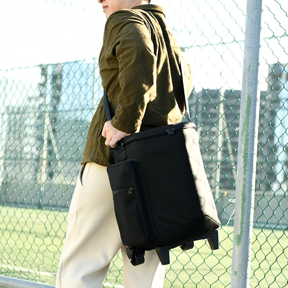 

Rolling Speaker Bag with Retractable Handle Carrying Case Multi-pocket Storage Bag for Bose S1 Pro / S1 Pro+ Portable BT Speaker