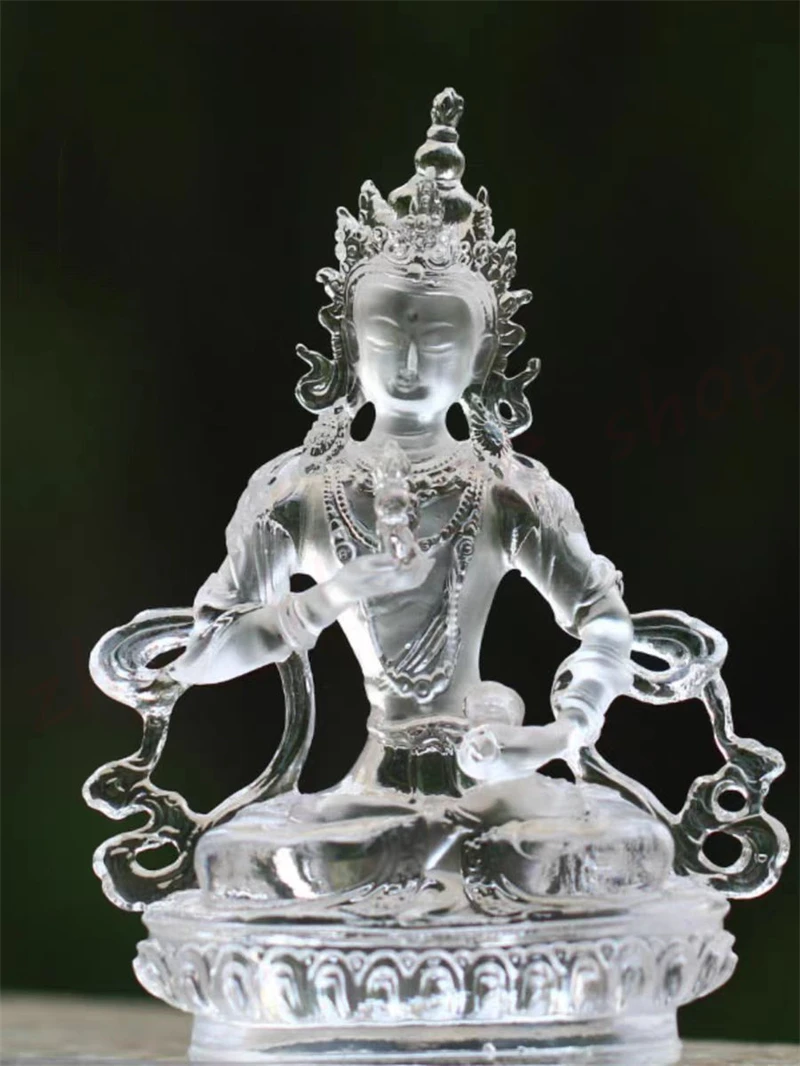 Crystal, Vajrasattva Buddha statue ornament, tantric ornament, home decoration, auspicious