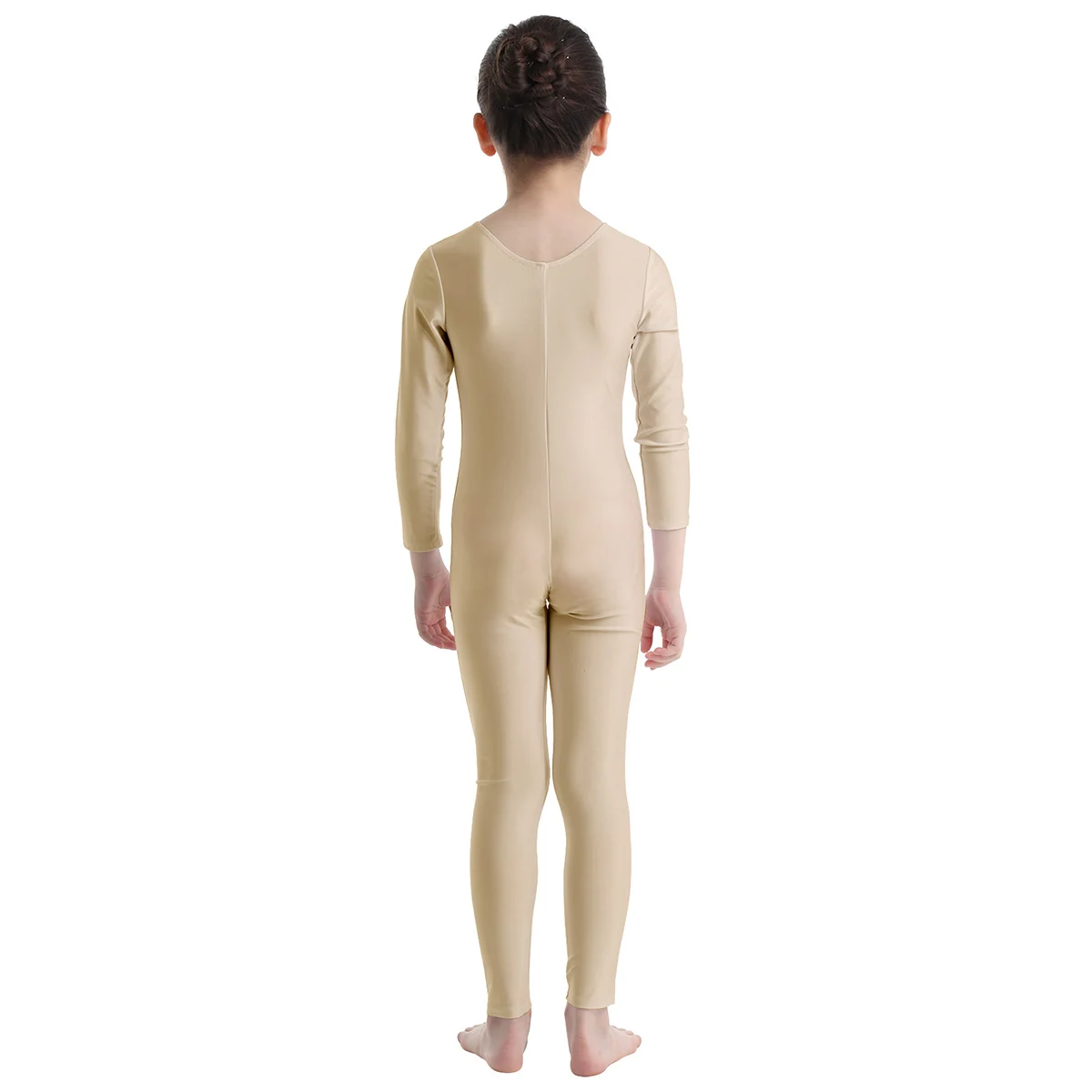 Kinderen Meisjes Gymnastiek Turnpakje Jumpsuit Lange Mouwen Effen Kleur Slim fit Unitard Danskleding Ballet Dans Workout Prestaties Slijtage