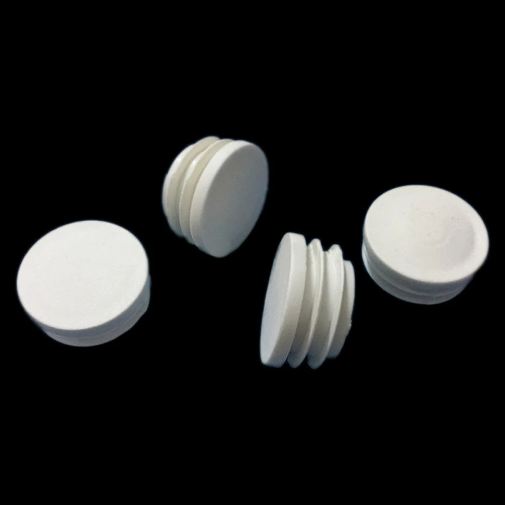 2/5/10Pcs Round White Plastic Blanking End Inserts Bung Cap Caps Steel Pipe Plug For Chair Legs Protectors Diameter 16-50mm