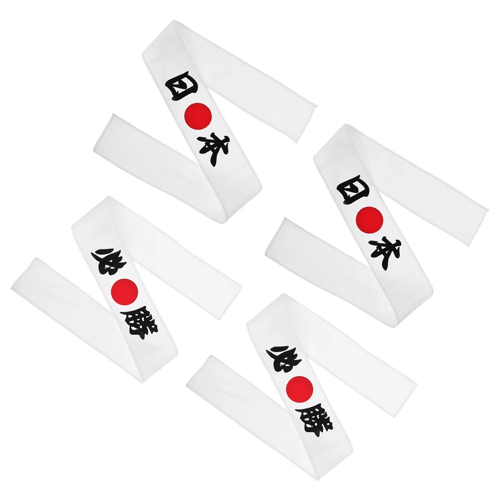 4pcs Japanese Chef Headband Men Hachimaki Cooking Sweatband Karate Training Running Workout